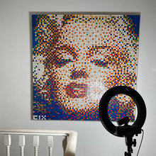 Load image into Gallery viewer, The Blonde Bombshell | Handmade Rubik Cube Art