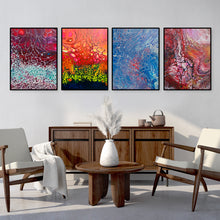 Load image into Gallery viewer, Swirl Series | Handmade Canvas Paintings | Set of 4