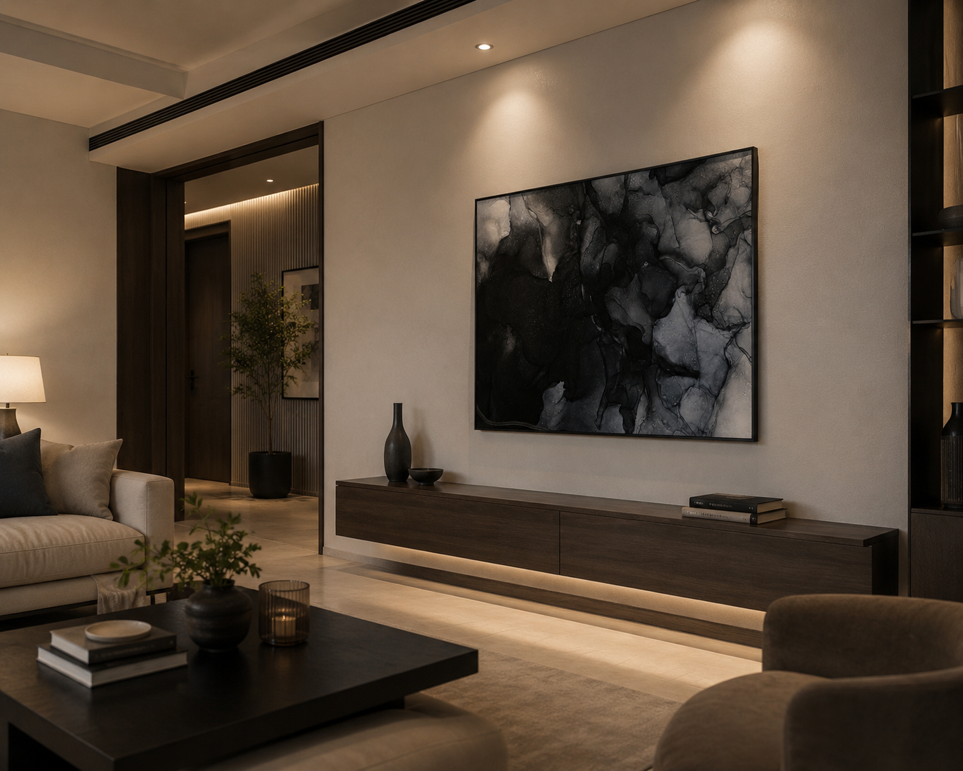 Why Interior Designers in Dubai Always Recommend Oversized Art for Villas