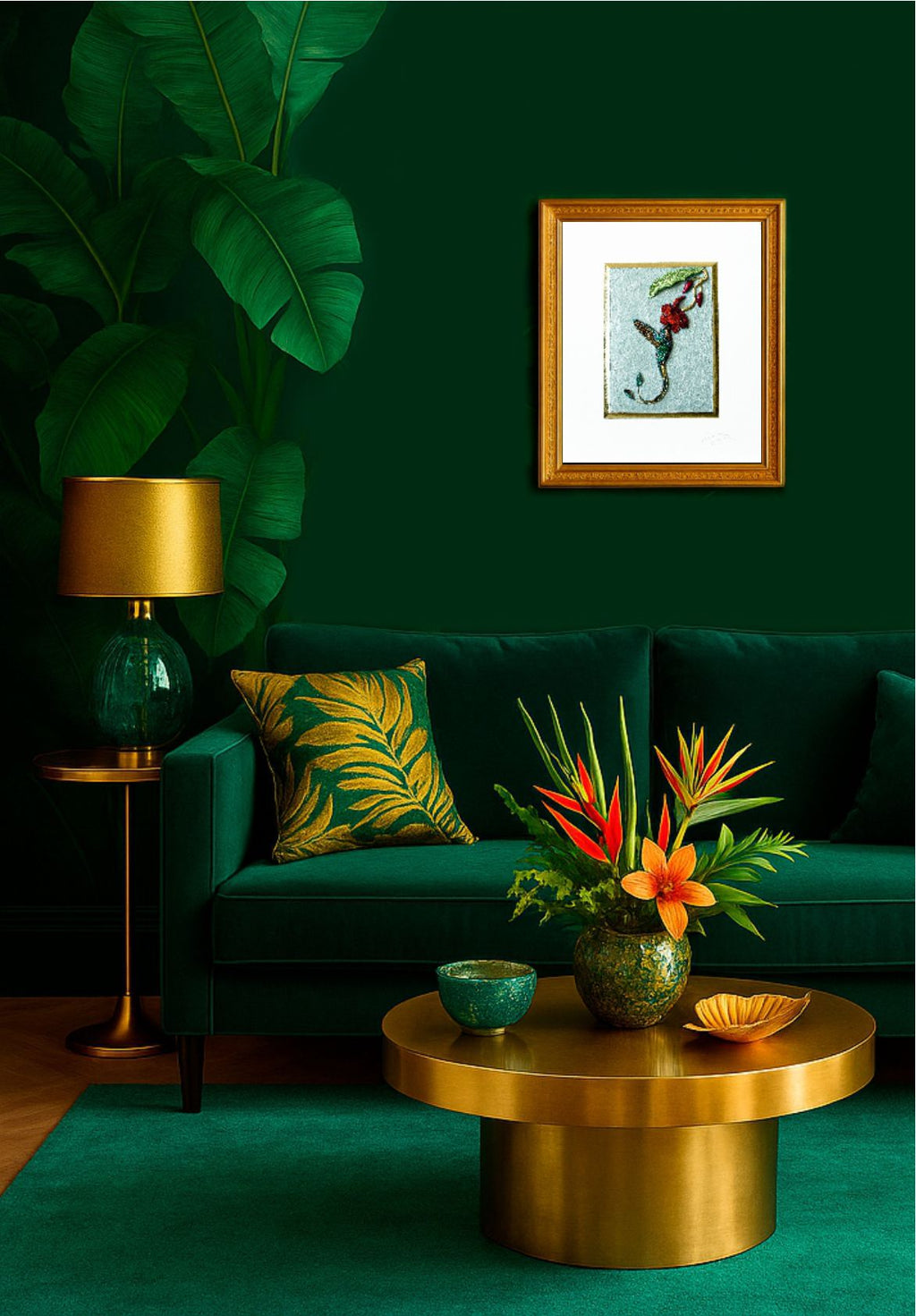 Hummingbird | Handmade 3D Art | Jewelry painting