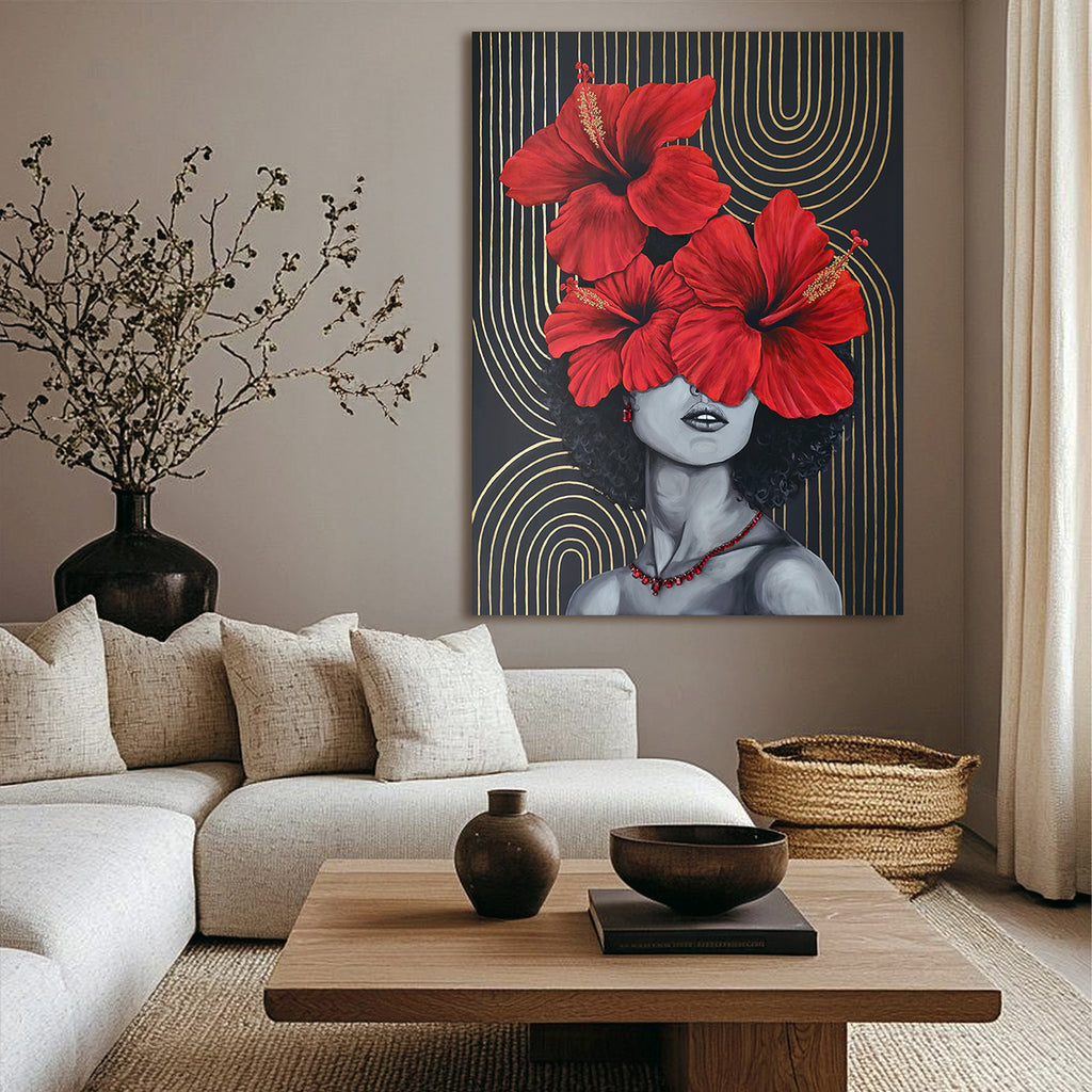 Crimson Blossom | Luxury Canvas Painting