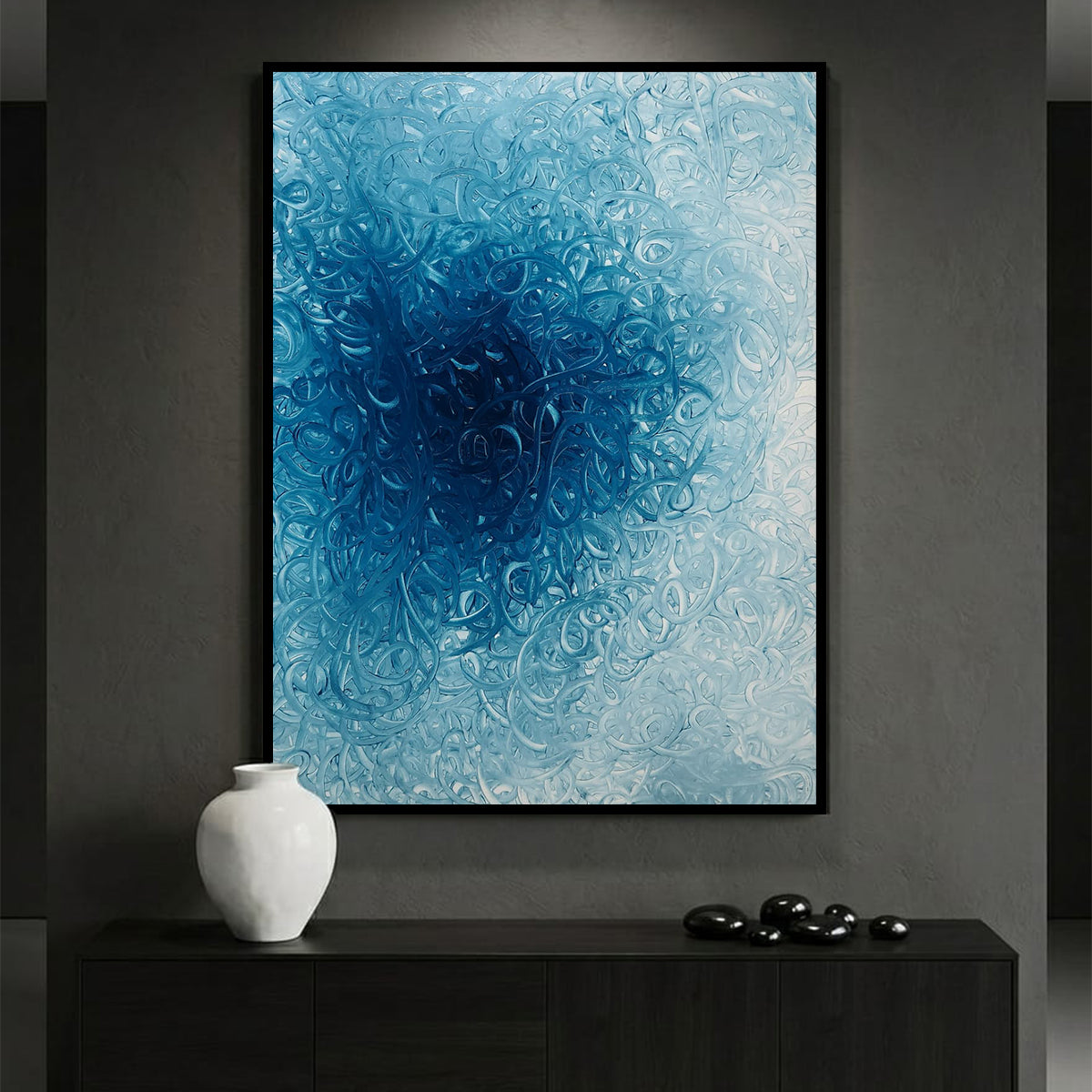 The Deep Blue Swirl | Handmade Painting