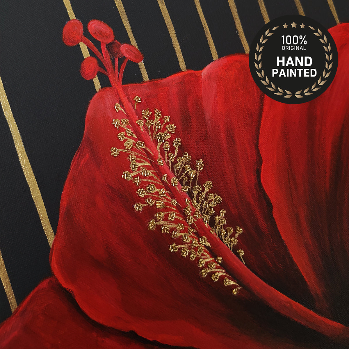 Crimson Blossom | Luxury Canvas Painting