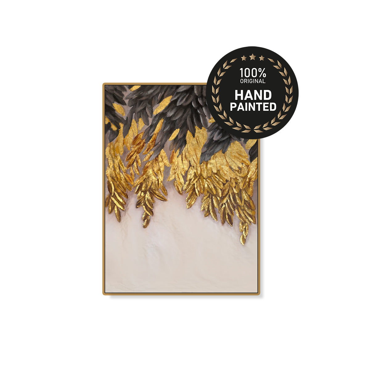 Gilded Descent | Textured Handmade Painting