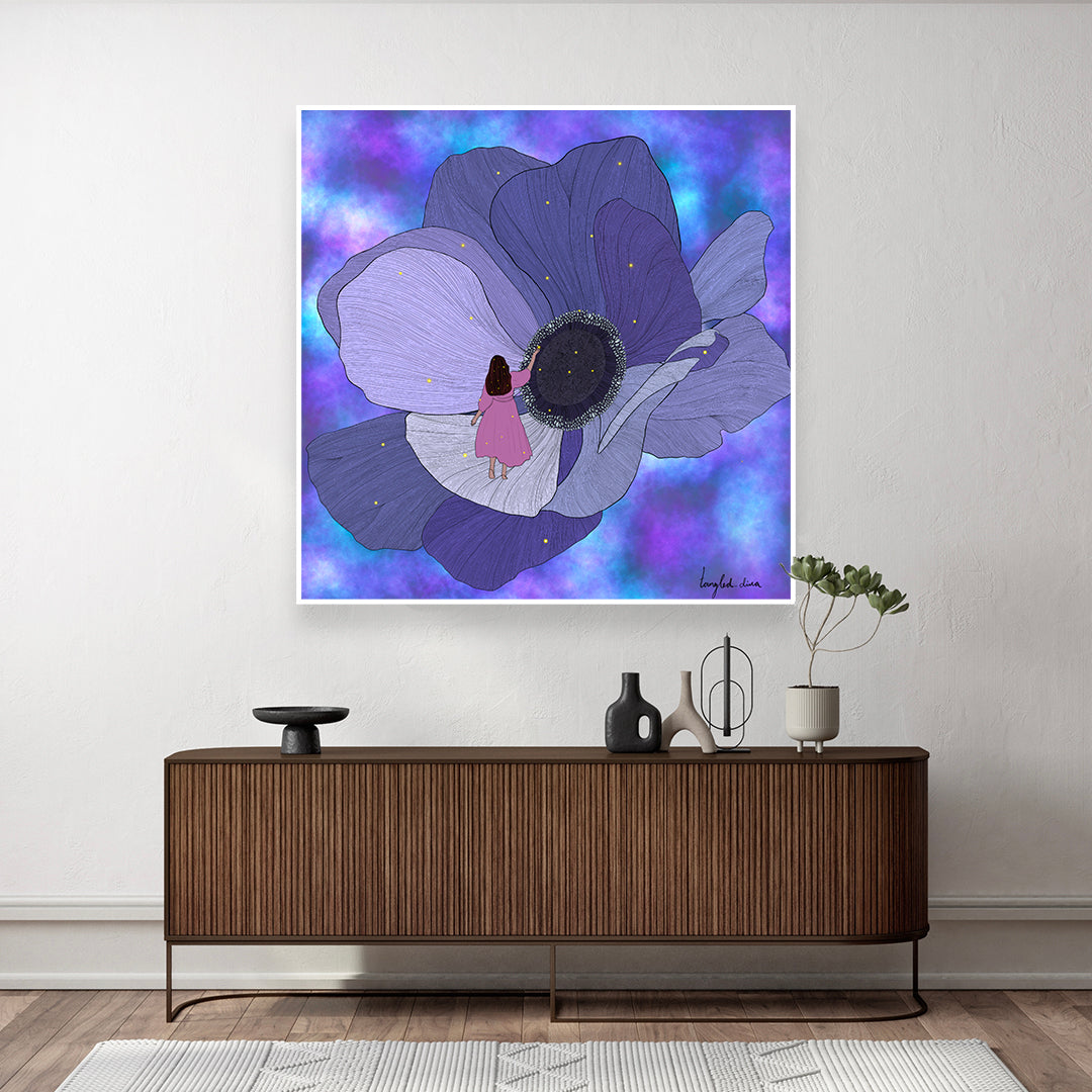 The Magical Bloom | Digital Art | Framed Canvas Print