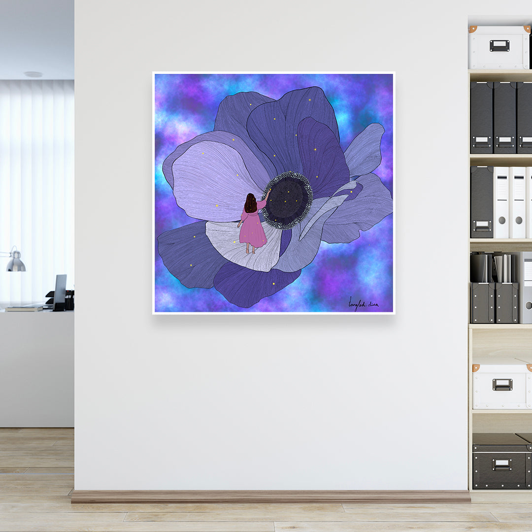 The Magical Bloom | Digital Art | Framed Canvas Print