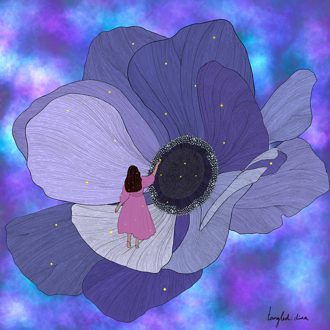 The Magical Bloom | Digital Art | Framed Canvas Print