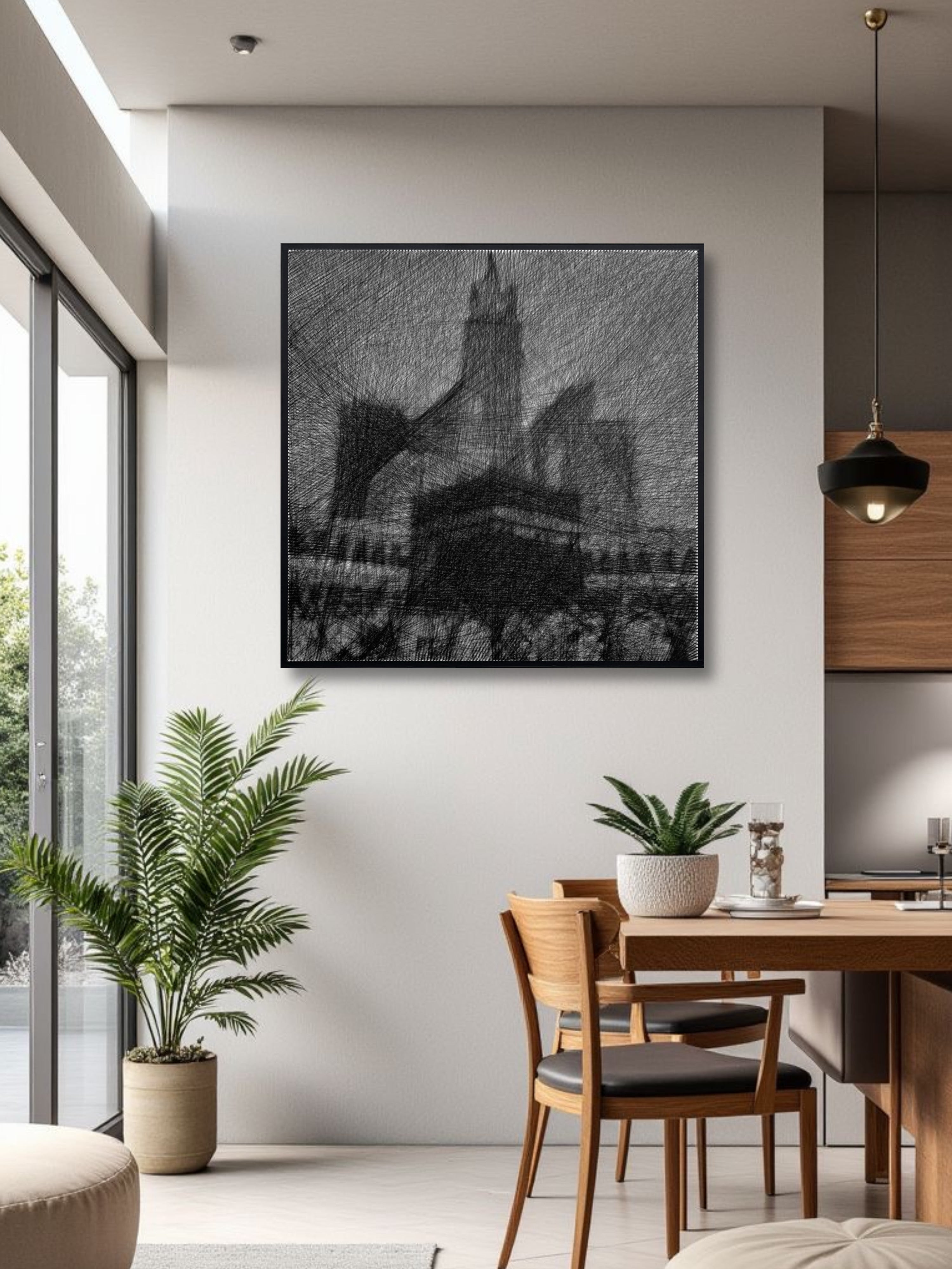 Custom Thread Portrait | Handmade Nail & Thread Wall Art from Your Photo