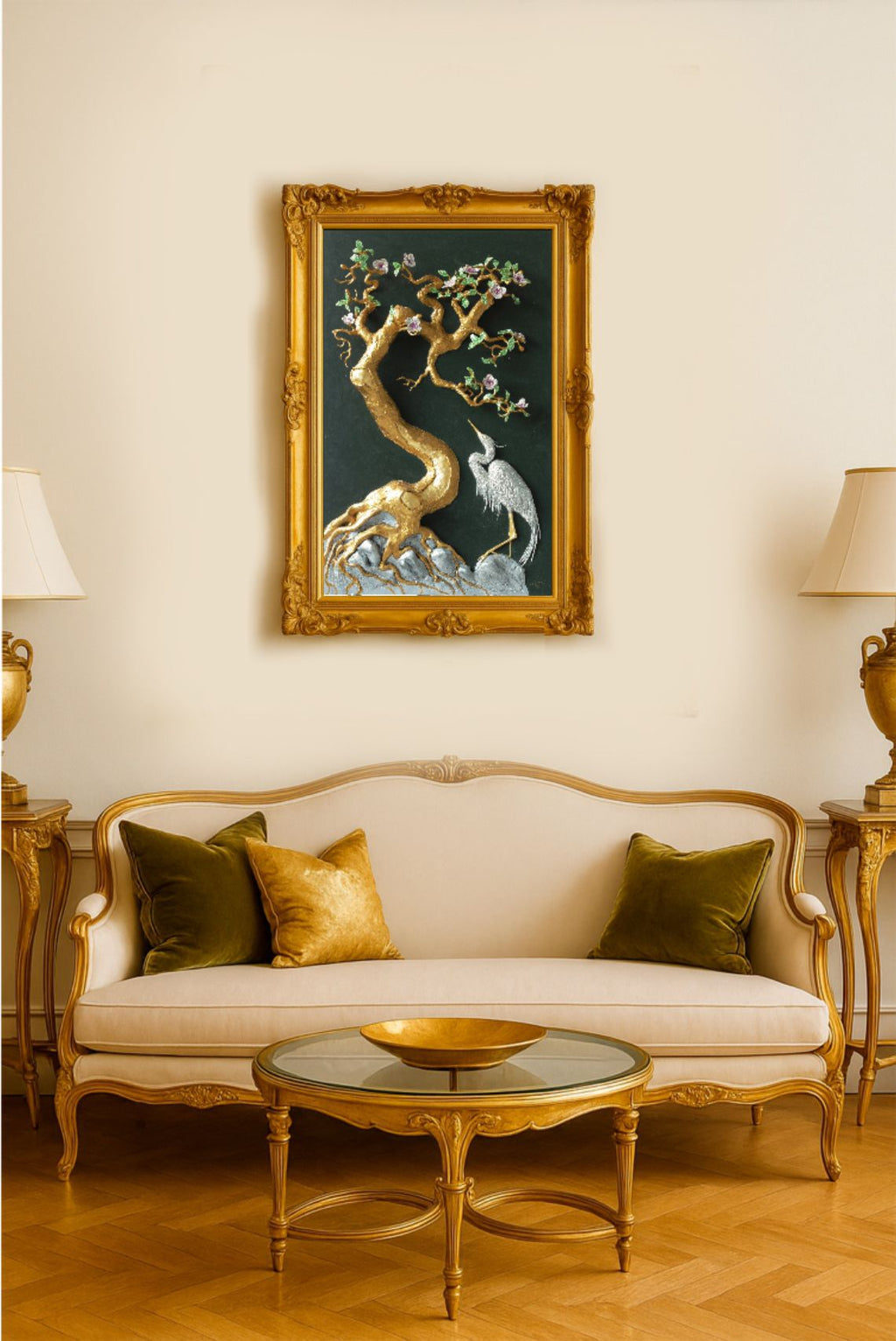 Flowering Tree | Handmade 3D Art | Jewelry painting