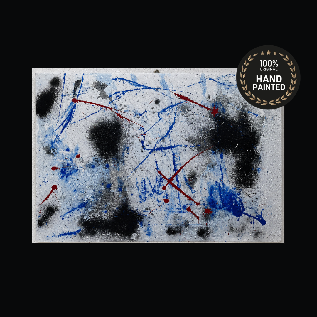 Silent Crossfire | Handmade Abstract Painting