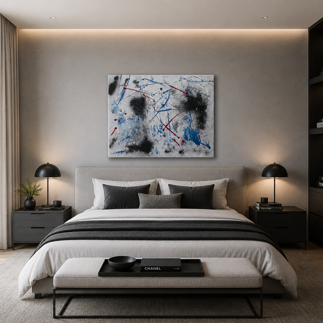 Silent Crossfire | Handmade Abstract Painting