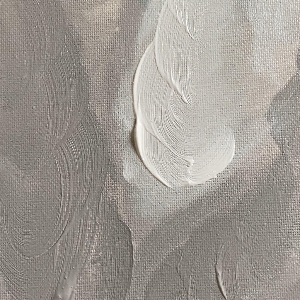 Soft Drift | White & Grey Textured Wall Art