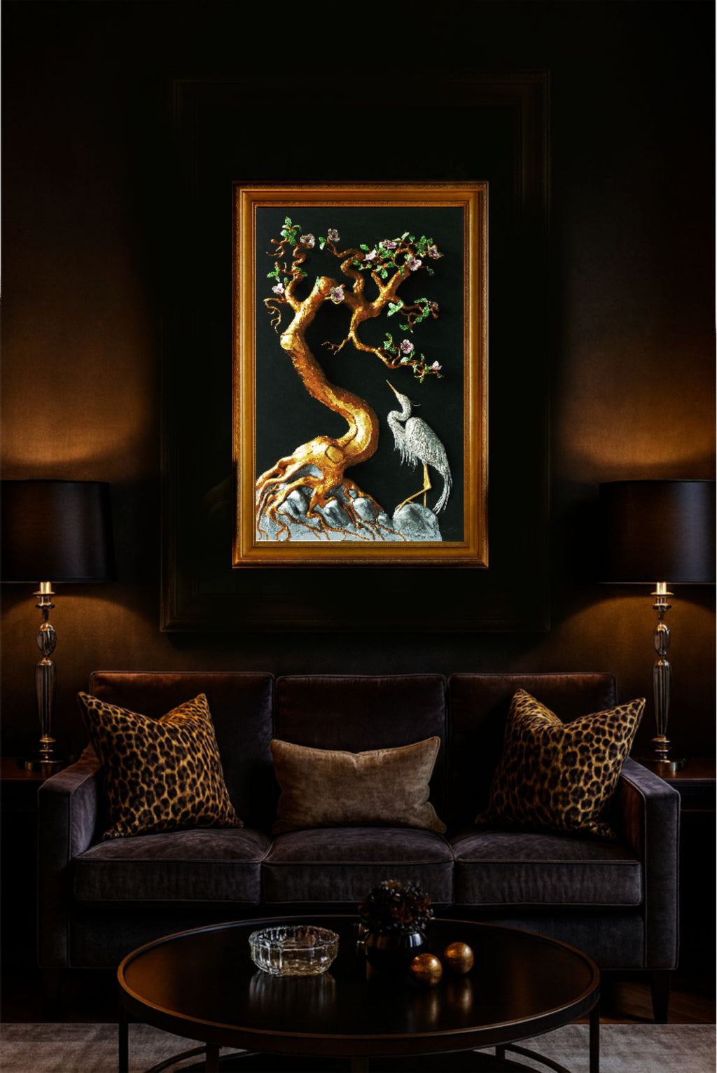 Flowering Tree | Handmade 3D Art | Jewelry painting