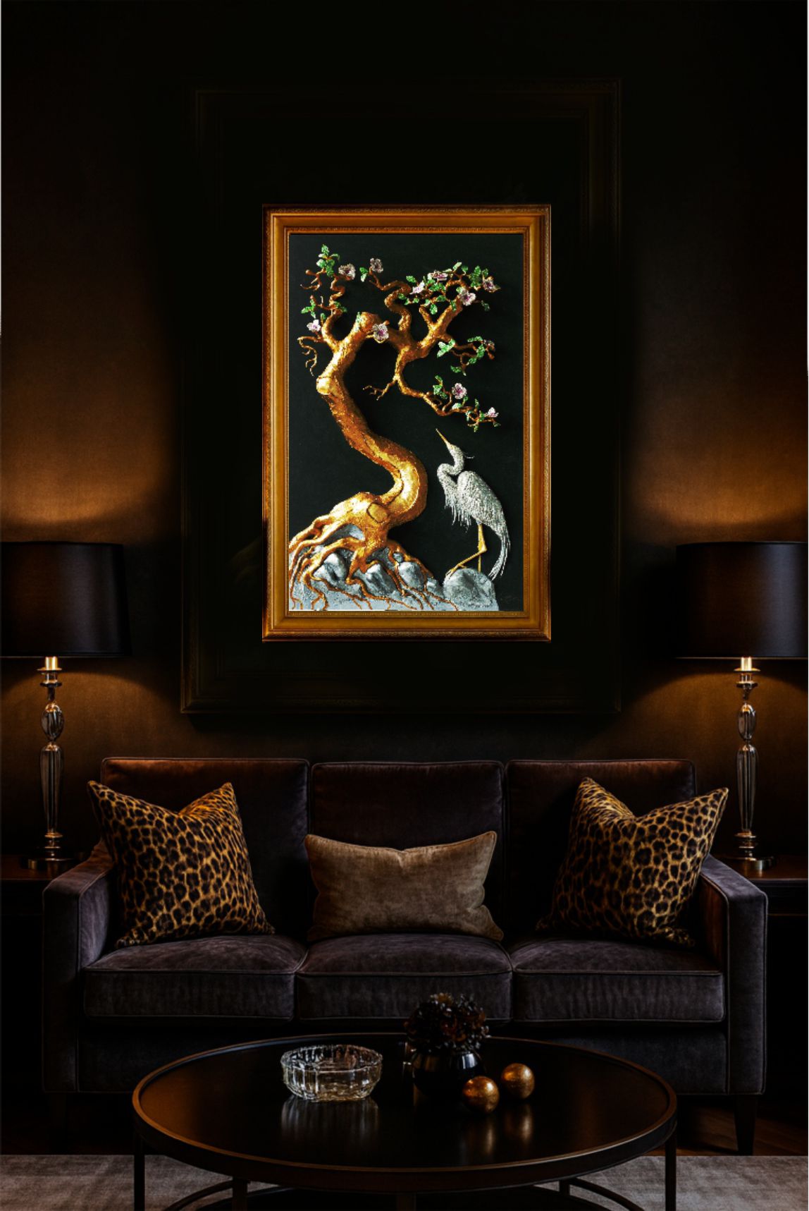 Flowering Tree | Handmade 3D Art | Jewelry painting