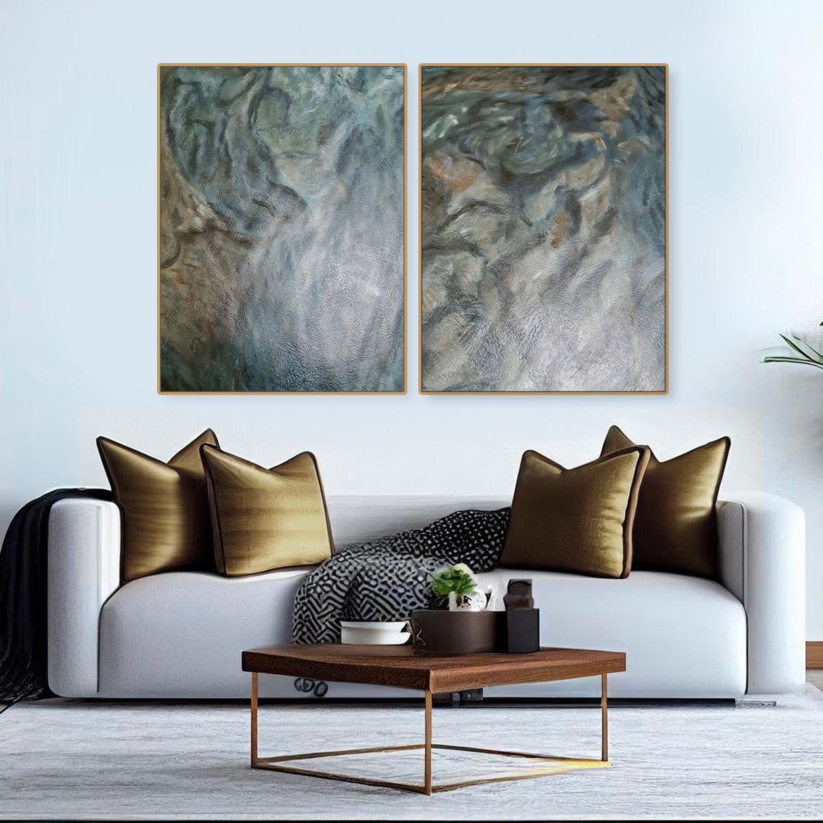 Washed Out | Handmade Paintings | Set of 2