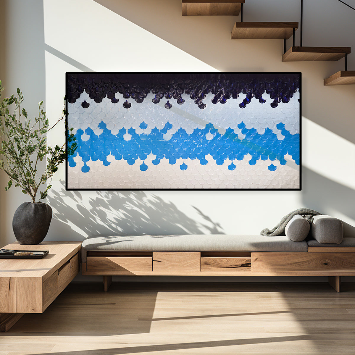 Cerulean | 3D Textured | Handmade Painting