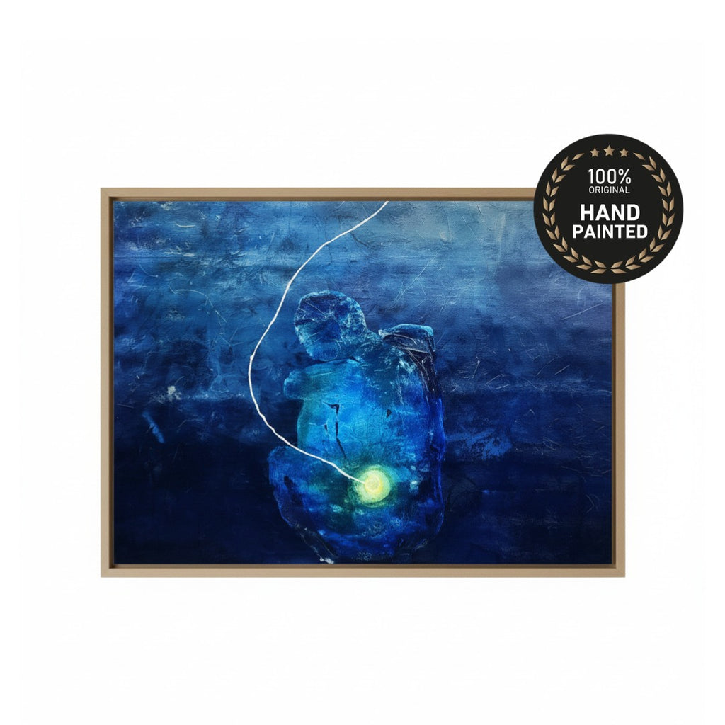Premium handpainted abstract wall art for UAE bedroom and modern interior spaces