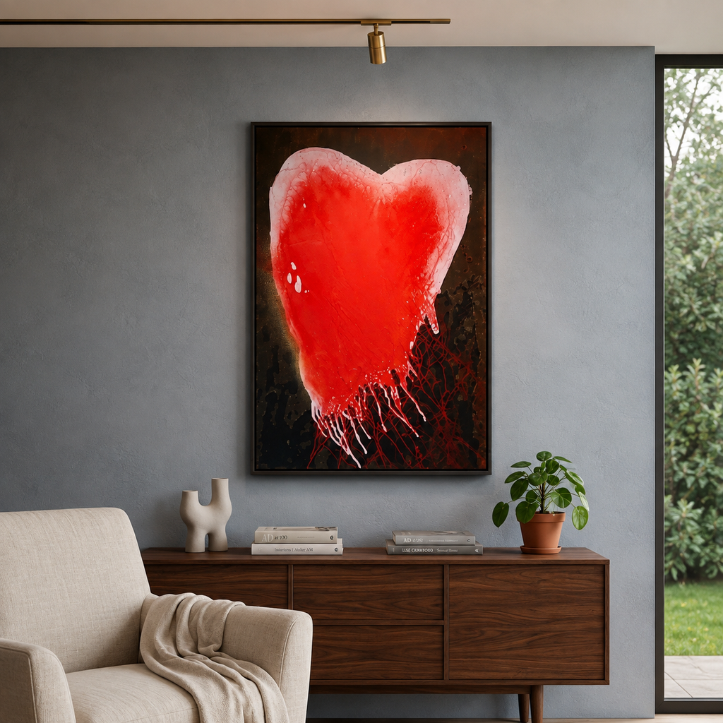 Weeping Red | Handmade Abstract Painting