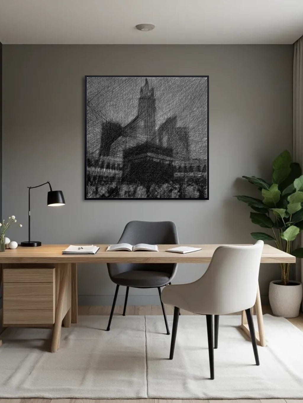 Custom Thread Portrait | Handmade Nail & Thread Wall Art from Your Photo