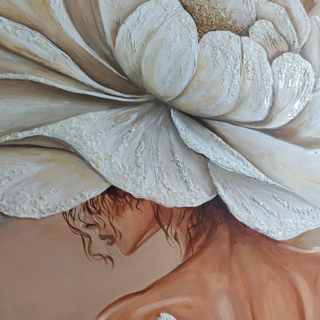 Floral Muse | Original Embroidered Floral Painting