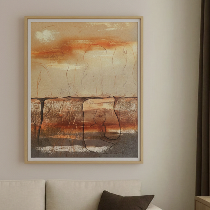 Scribbled Earth | Textured Abstract Painting