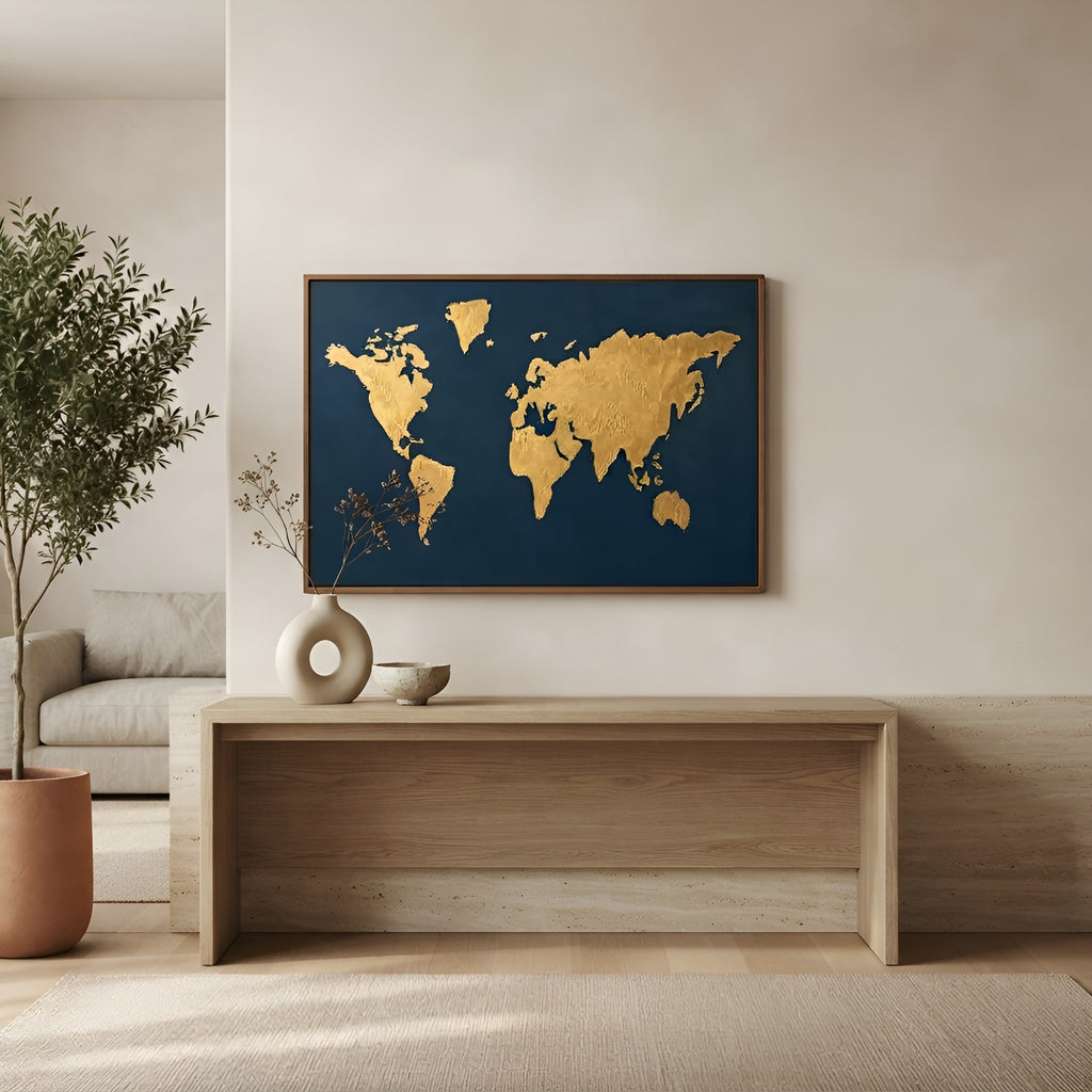 Golden Meridian | Handmade Abstract Painting
