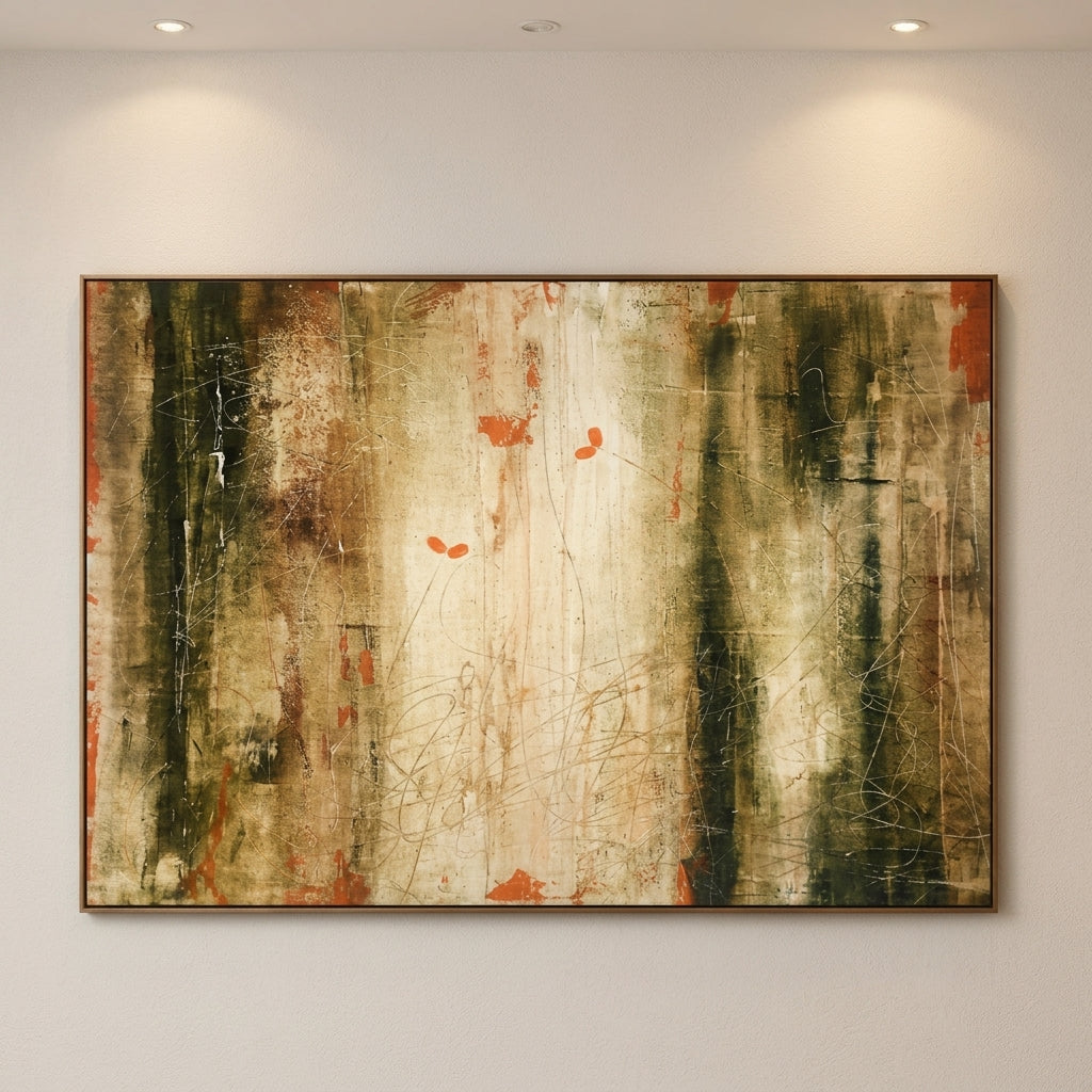 The Space Between – Earthy Textured Abstract Painting