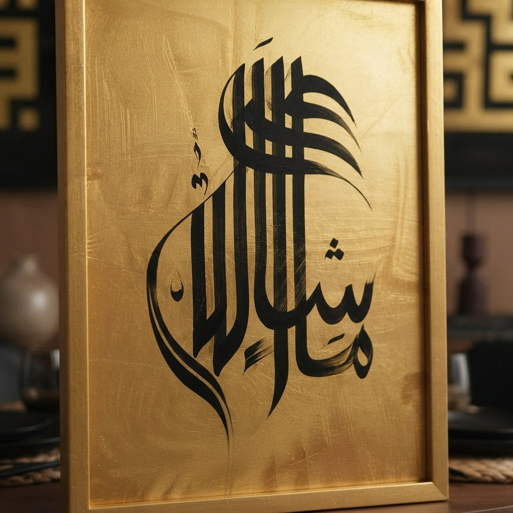 Mashallah | Arabic Calligraphy | Set of 3 Paintings