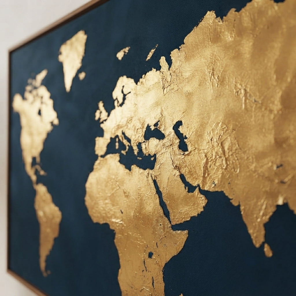 Golden Meridian | Handmade Abstract Painting