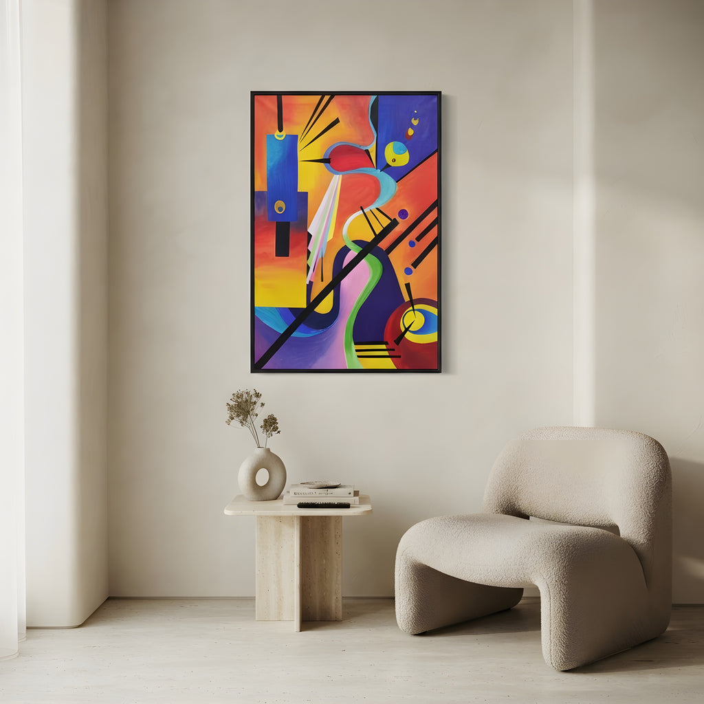 Chromatic Motion | Colorful Abstract Geometric Painting