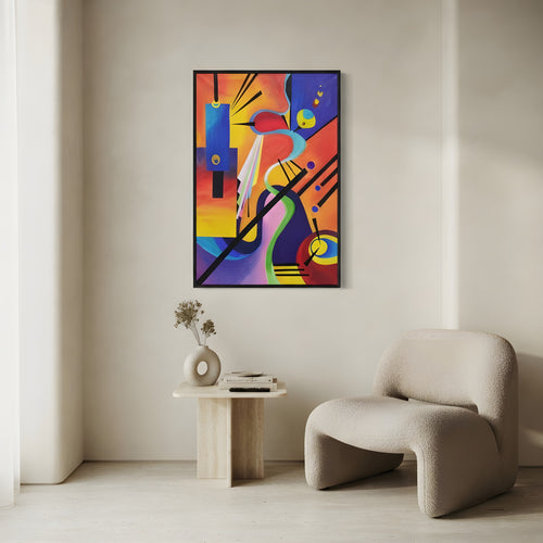 Chromatic Motion | Colorful Abstract Geometric Painting