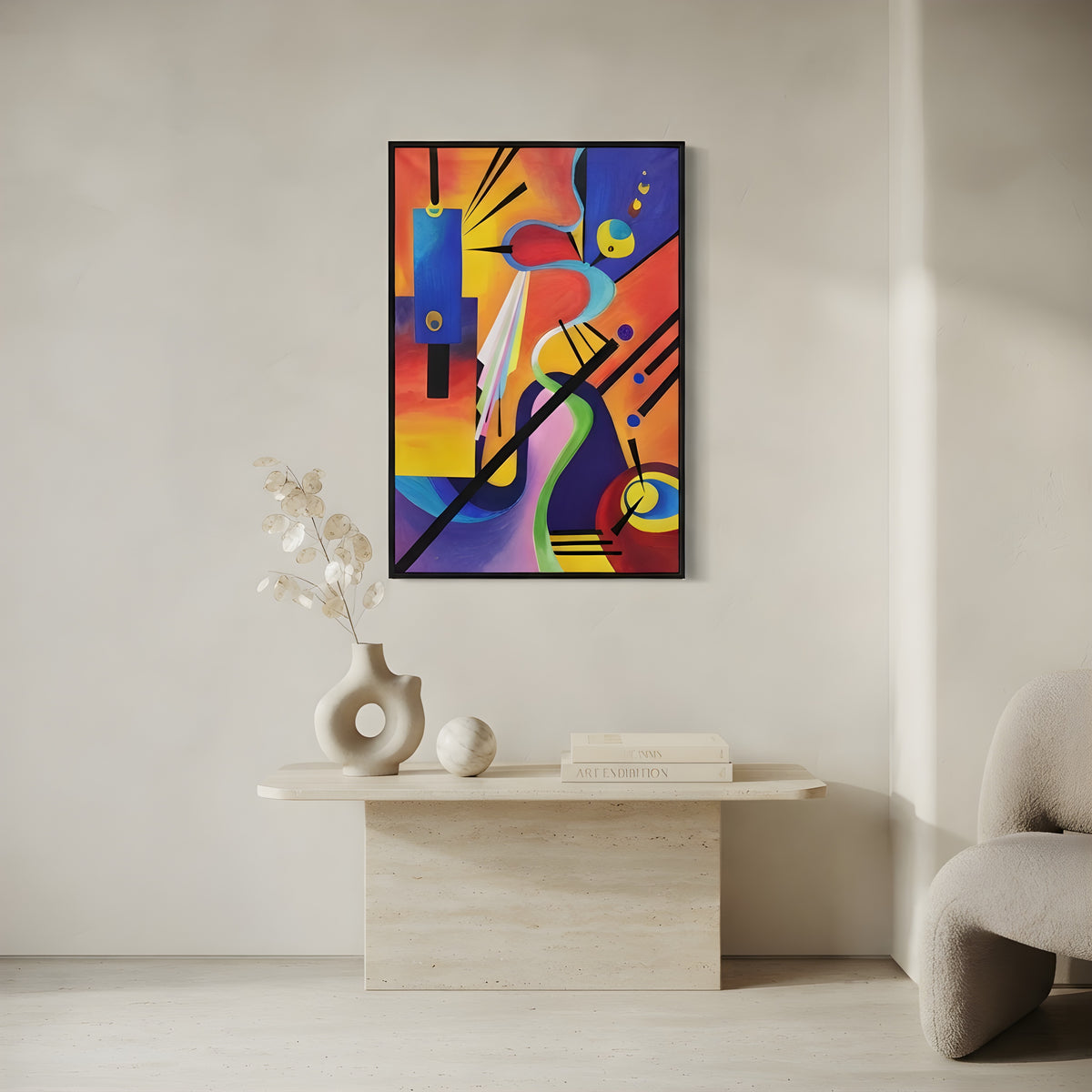 Chromatic Motion | Colorful Abstract Geometric Painting