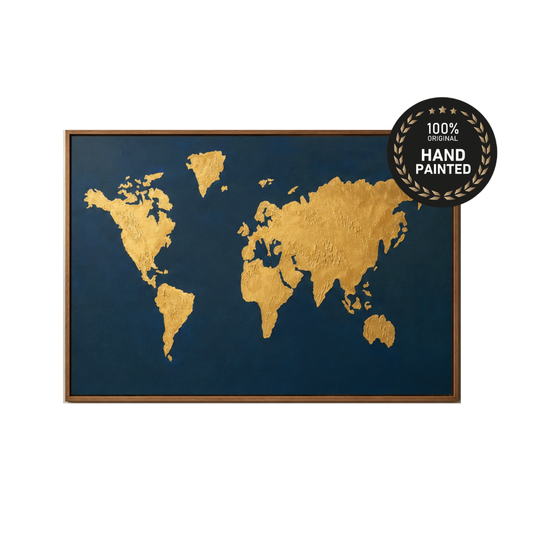 Golden Meridian | Handmade Abstract Painting