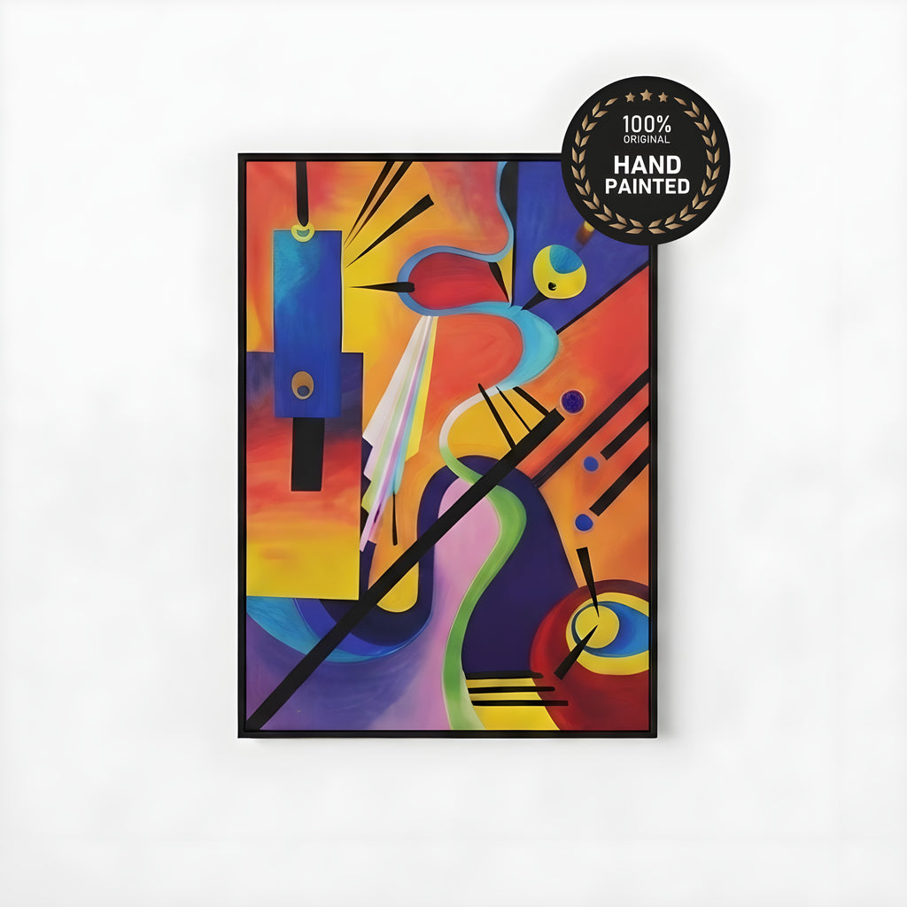 Chromatic Motion | Colorful Abstract Geometric Painting