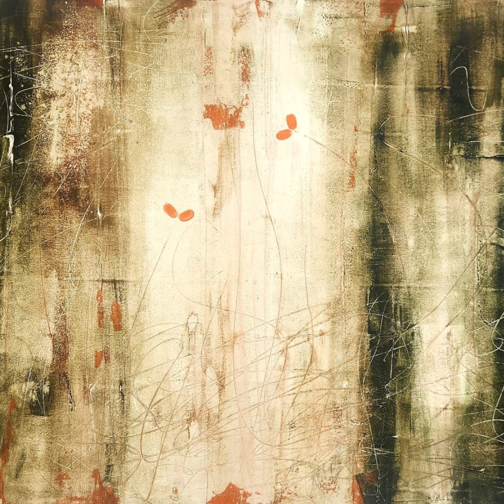 The Space Between – Earthy Textured Abstract Painting