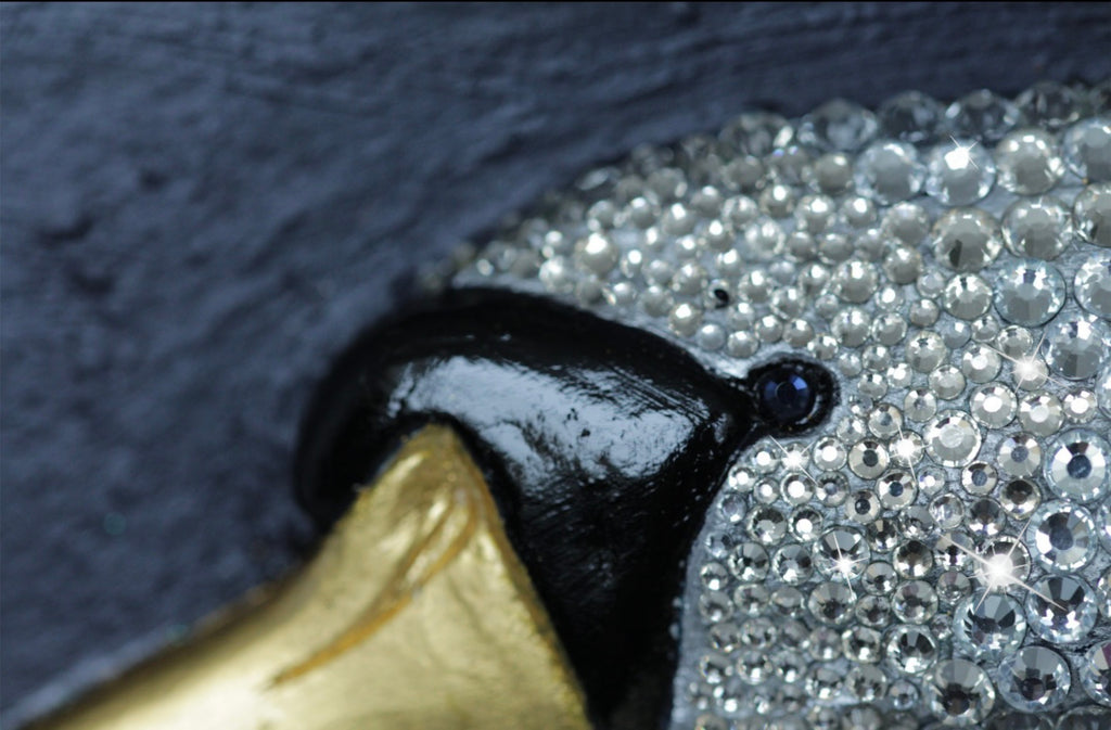 Swan | Handmade 3D Art | Jewelry painting