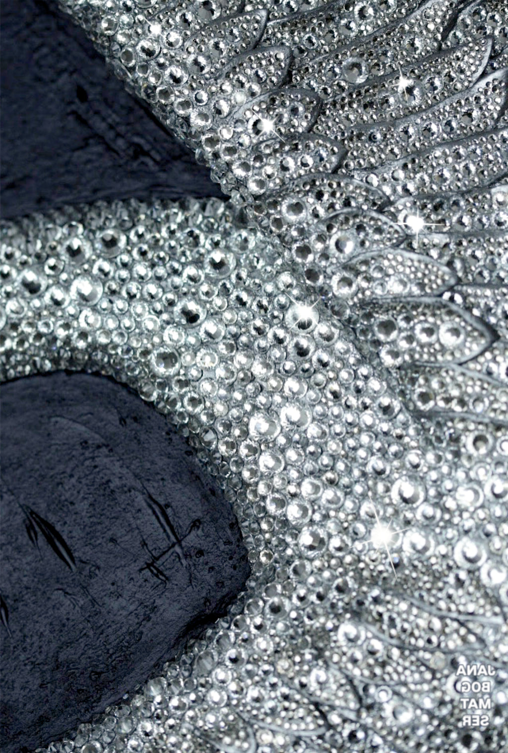 Swan | Handmade 3D Art | Jewelry painting