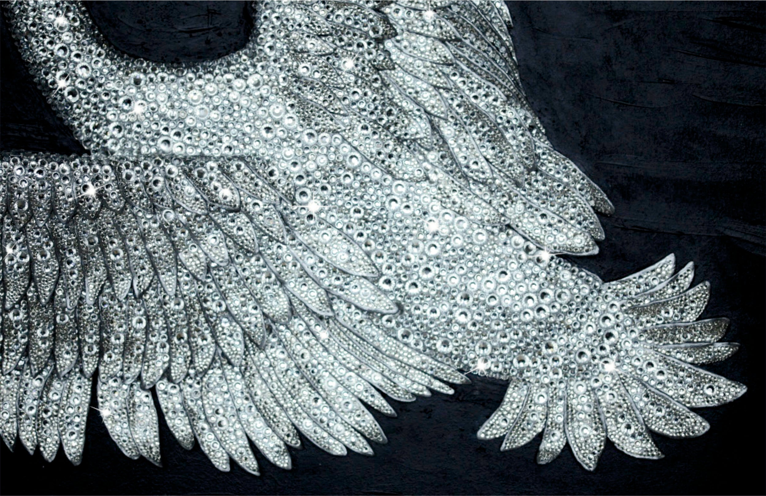 Swan | Handmade 3D Art | Jewelry painting