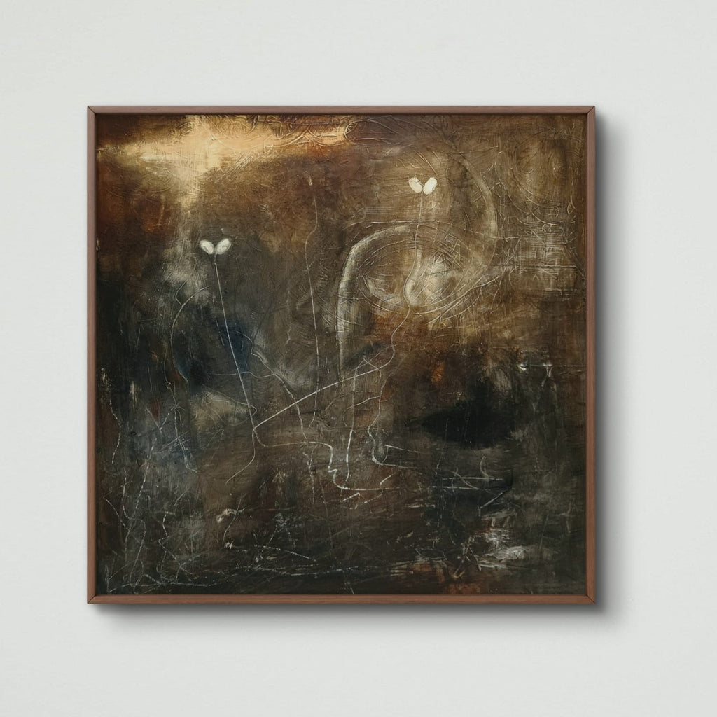 Whispers in the Dark | Handmade Textured Painting