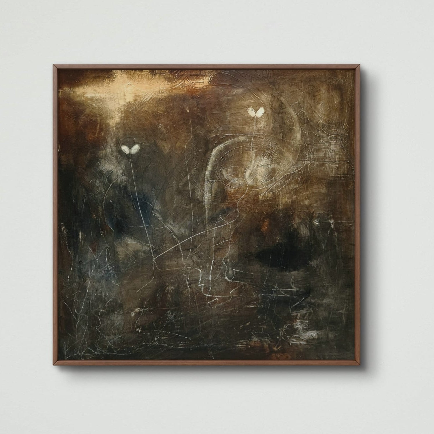 Whispers in the Dark | Handmade Textured Painting