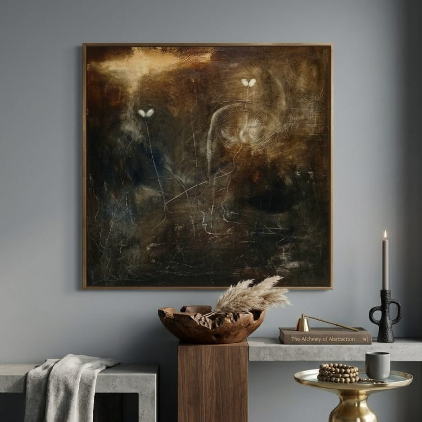 Whispers in the Dark | Handmade Textured Painting