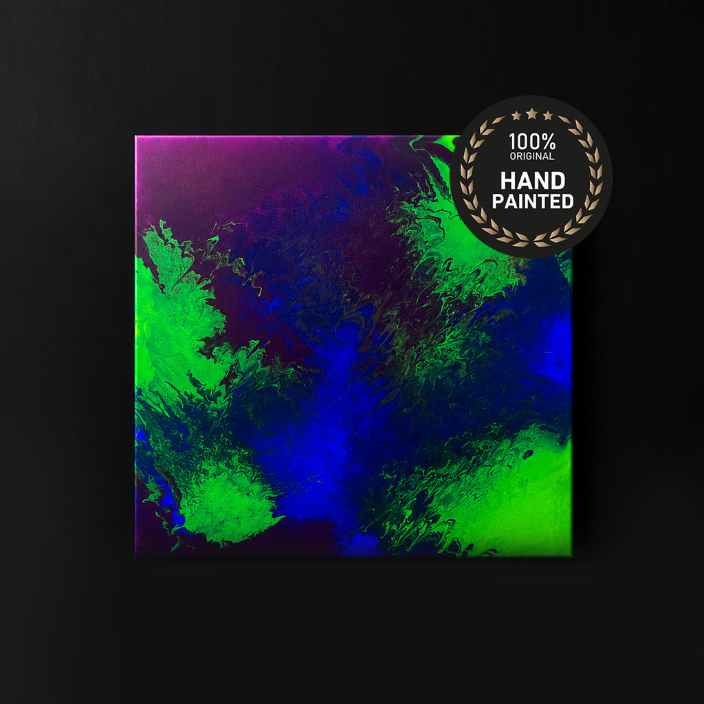 Beyond the Violet Sky | Handmade Abstract Painting