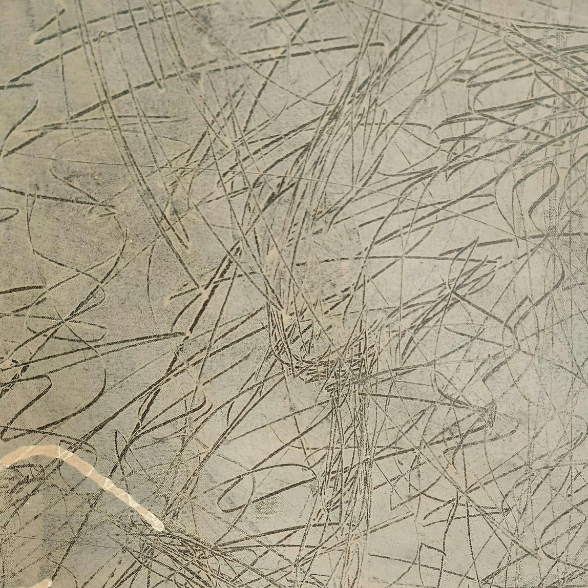Close-up texture detail of a handmade original abstract painting, UAE