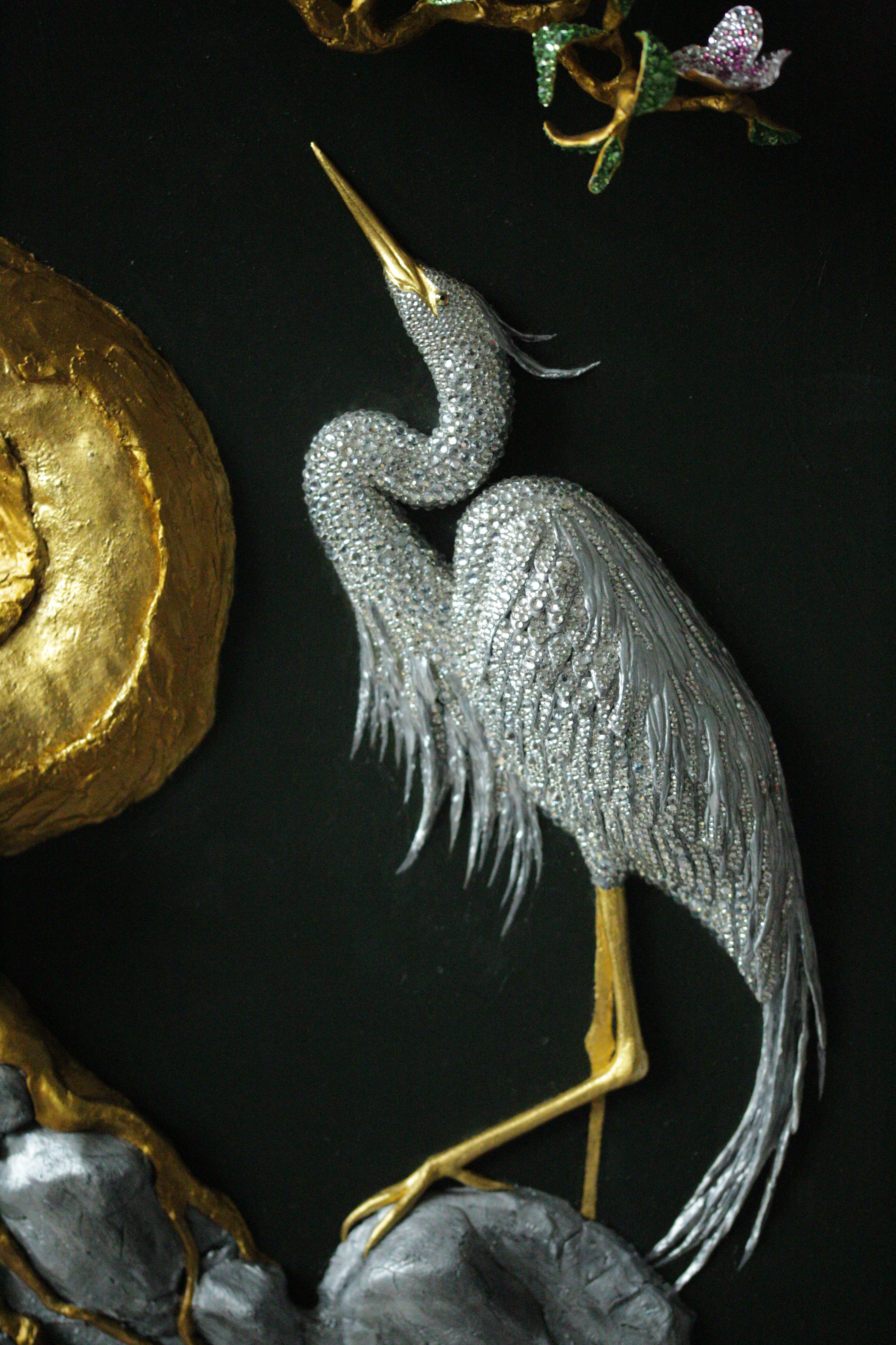 Flowering Tree | Handmade 3D Art | Jewelry painting