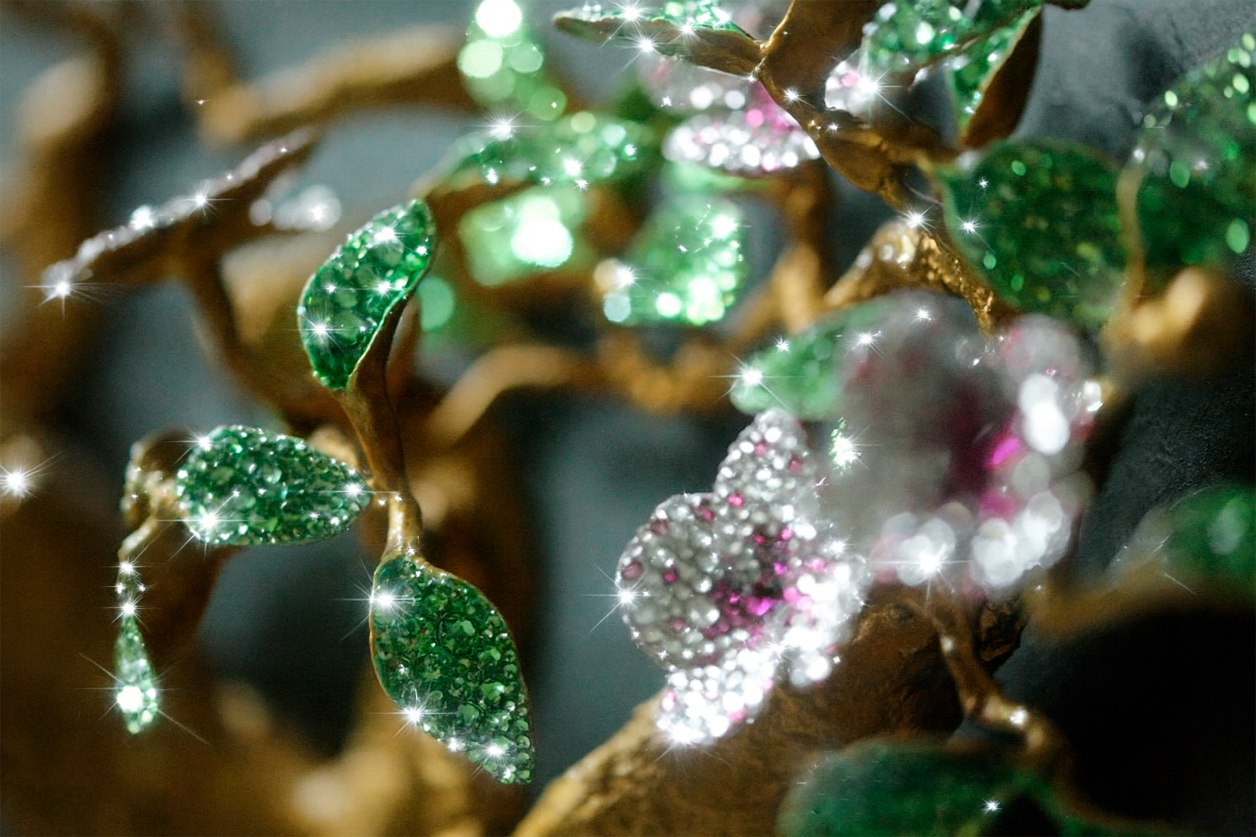 Flowering Tree | Handmade 3D Art | Jewelry painting