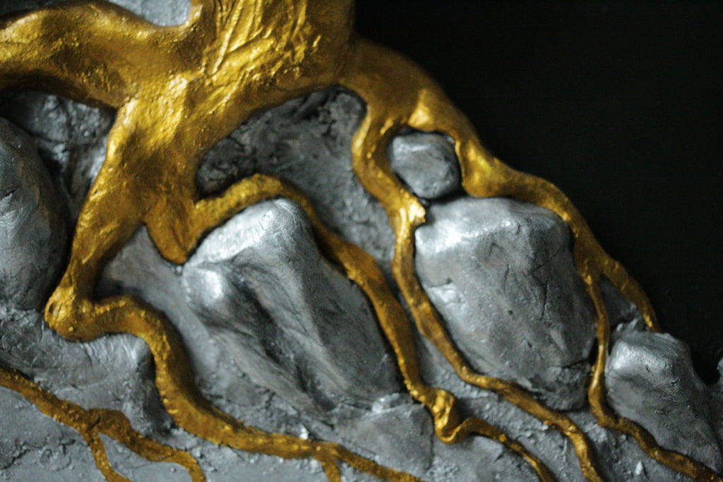 Flowering Tree | Handmade 3D Art | Jewelry painting