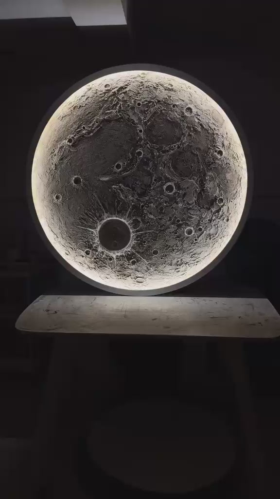 3D Moon Wall Art Sculpture for Modern Interiors | Custom-made