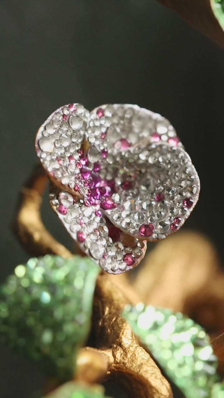 Flowering Tree | Handmade 3D Art | Jewelry painting