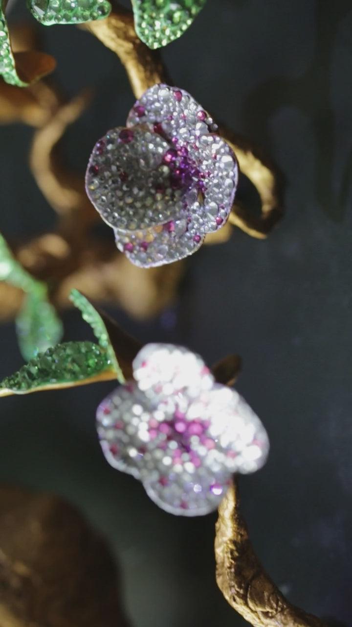 Flowering Tree | Handmade 3D Art | Jewelry painting