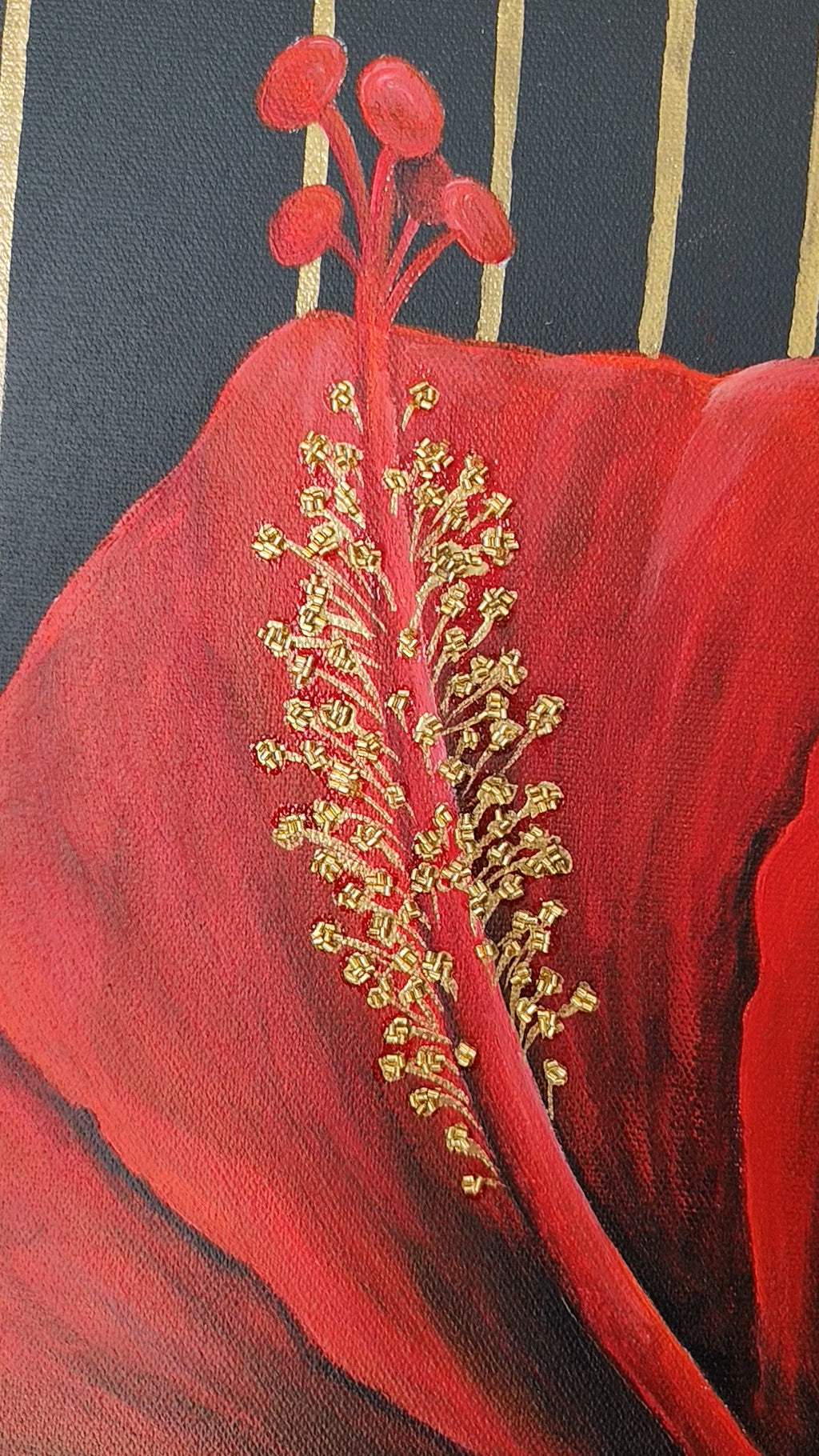 Crimson Blossom | Luxury Canvas Painting